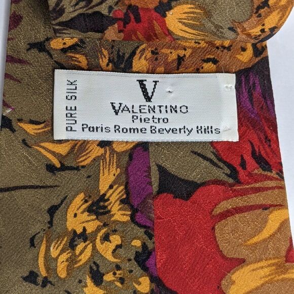 Valentino Pietro Tie Pure Silk Floral Print - Picture 4 of 6
